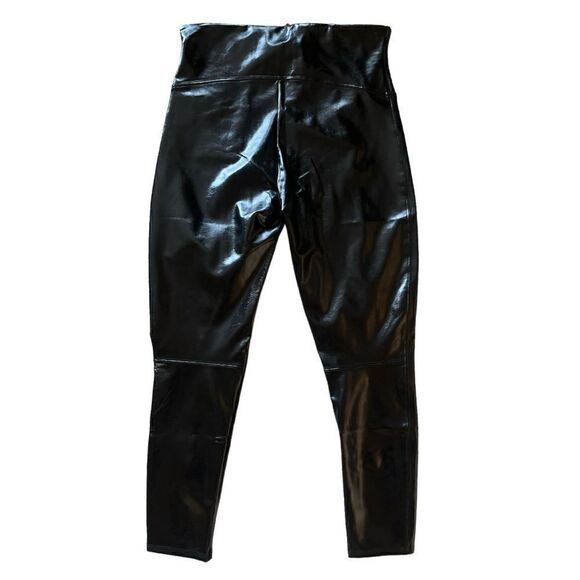 NWT- Spanx Faux Patent Leather Leggings - Picture 8 of 9